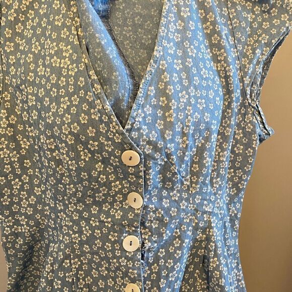 MINKPINK Jaye Chambray Floral Romper - Picture 7 of 8